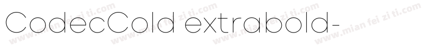 CodecCold extrabold字体转换